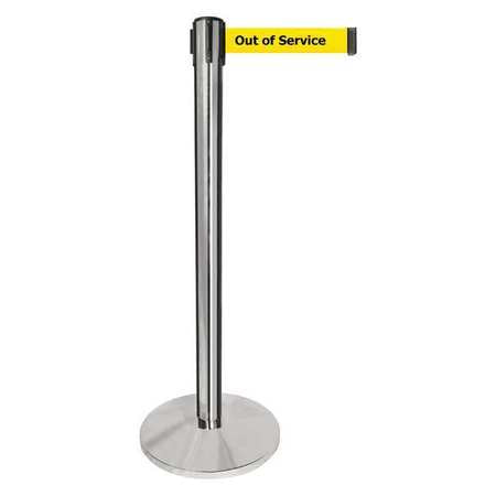 Barrier Post,1 Belt,out Of Service Msg (