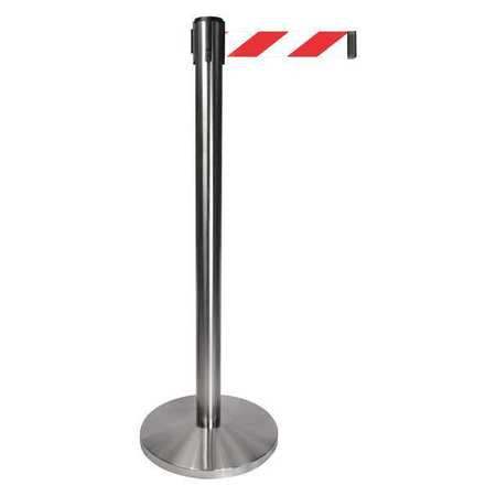 Barrier Post,gray Post,red/white Belt (1