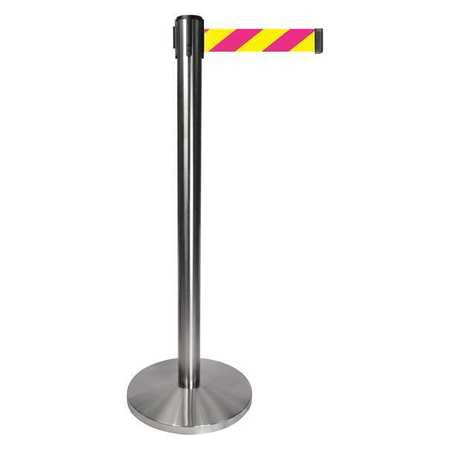 Barrier Post,gray Post,magenta/yllw Belt