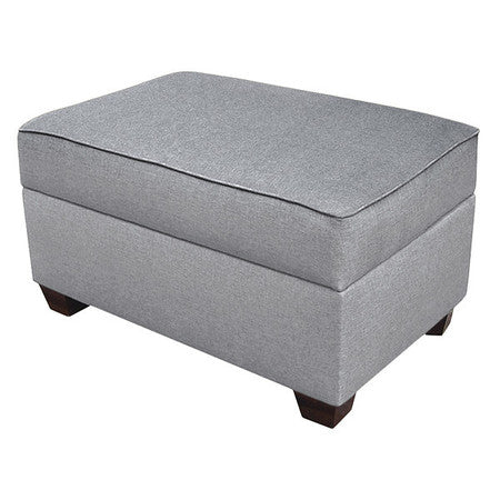 Storage Ottoman,24"wx18"h,gry Upholstery