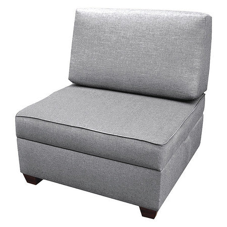 Storage Chair,30" W,gray Upholstery (1 U