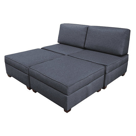 King Sleeper,72"w X 72"d,blue Upholstery