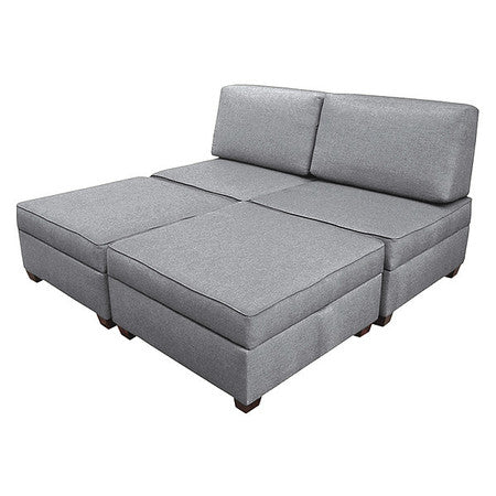 King Sleeper,72"w X 72"d,gray Upholstery