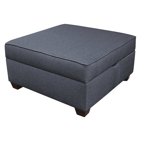 Storage Ottoman,30" W,blue Upholstery (1