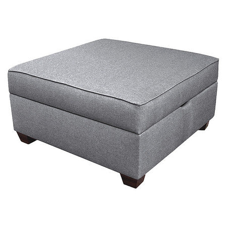 Storage Ottoman,30"w,gray Upholstery (1