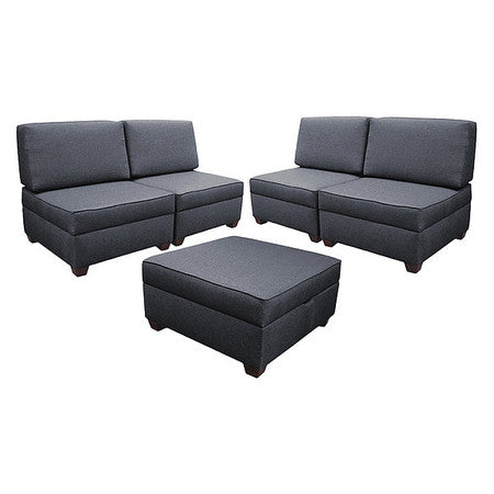 Sectional Sofas Set,150" W,bl Upholstery