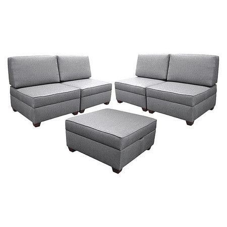 Sectional Sofas Set,150"w,gry Upholstery