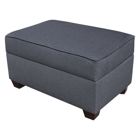 Storage Ottoman,24" W,blue Upholstery (1