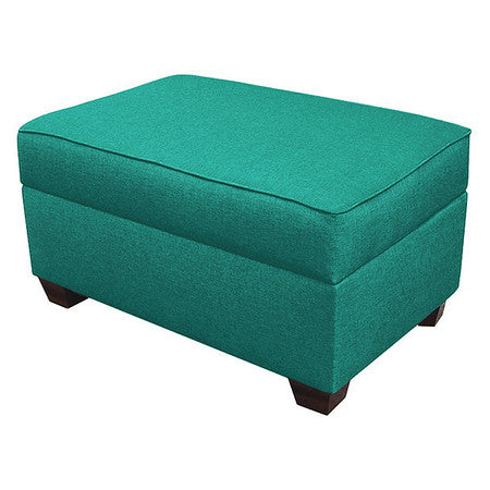 Storage Ottoman,24"w,green Upholstery (1