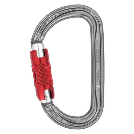 Carabiner,gray,twist-lock Type,4-1/2"l (