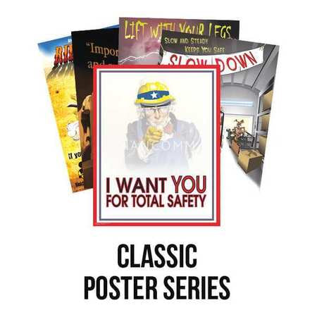 Safety Poster,21" H,27" W,pk12 (1 Units