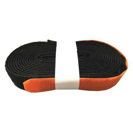 Cinch Strap,black/orange,1" W,pk50 (1 Un