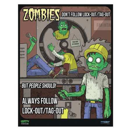 Safety Poster,12" H,16" W (2 Units In Ea