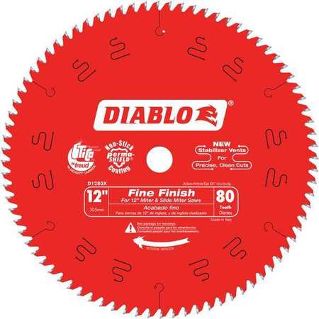 Circ. Saw Blade,12" Blade Dia.,80 Teeth