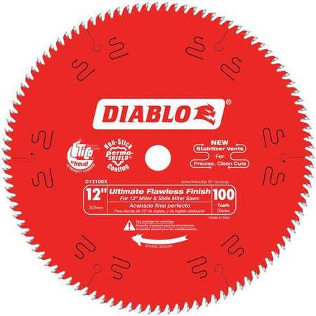 Circ. Saw Blade,12" Blade Dia.,100 Teeth