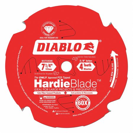 Circ. Saw Blade,7-1/4"blade Dia.,4 Teeth