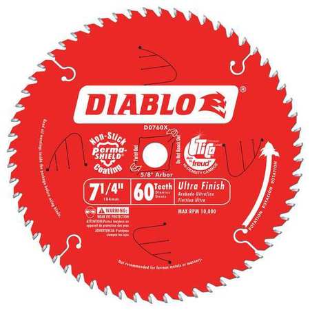 Circ. Saw Blade,7-1/4"blade Dia,60 Teeth