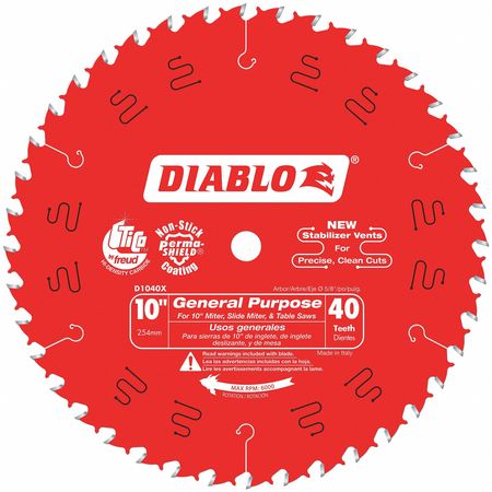 Circ. Saw Blade,10" Blade Dia.,40 Teeth