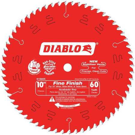 Circ. Saw Blade,10" Blade Dia.,60 Teeth