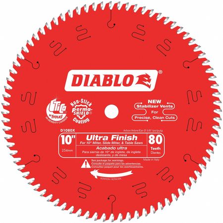 Circ. Saw Blade,10" Blade Dia.,80 Teeth