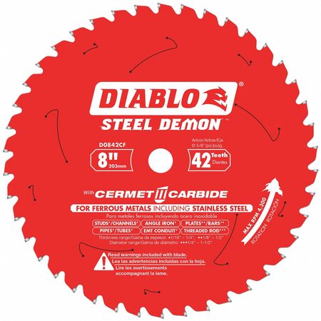 Circ. Saw Blade,8" Blade Dia.,42 Teeth (