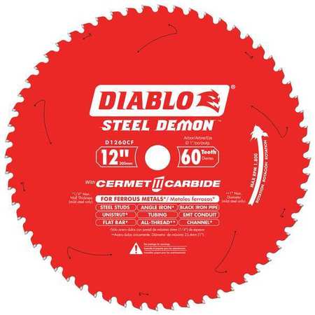 Circ. Saw Blade,12" Blade Dia.,60 Teeth