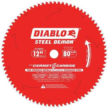 Circ. Saw Blade,12" Blade Dia.,80 Teeth