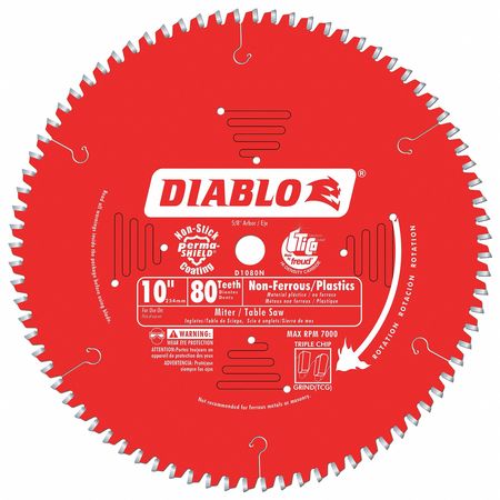 Circ. Saw Blade,10" Blade Dia.,80 Teeth