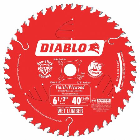 Circ. Saw Blade,6-1/2"blade Dia,40 Teeth