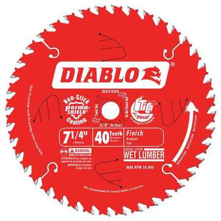 Circ. Saw Blade,7-1/4"blade Dia,40 Teeth