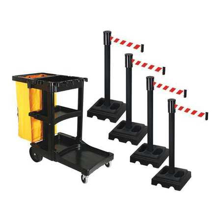 Barrier Systems,post Black,15 Ft. Belt (