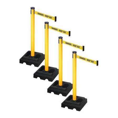 Barrier Systems,post Yellow,10 Ft. Belt