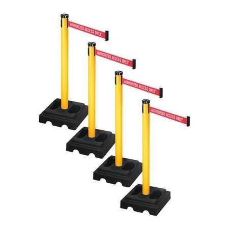 Barrier Systems,post Yellow,10 Ft. Belt