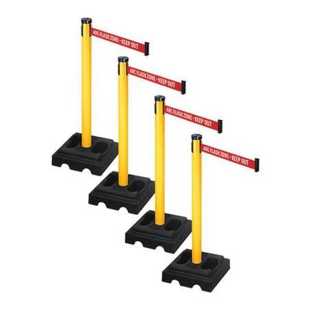 Barrier Systems,post Yellow,9 Ft. Belt (