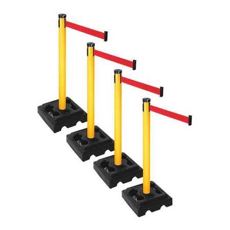 Barrier Systems,post Yellow,10 Ft. Belt