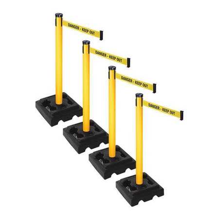 Barrier Systems,post Yellow,10 Ft. Belt