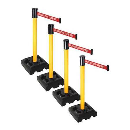 Barrier Systems,post Yellow,14 Ft. Belt