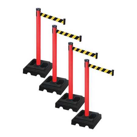 Barrier Systems,post Red,10 Ft. Belt (1