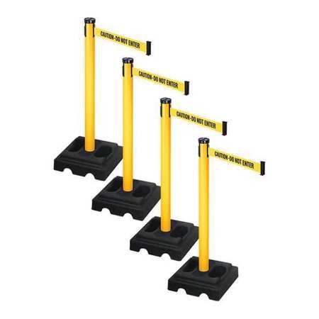 Barrier Systems,post Yellow,10 Ft. Belt