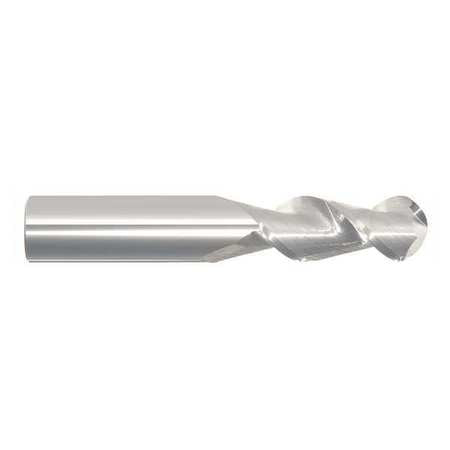 Hp Ball End Mill, 2fl 1/8", Reg, Bright