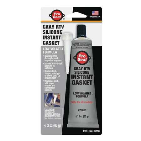 Rtv Silicone Sealant,3 Oz.,gray (1 Units