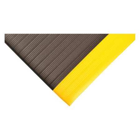 Antifatigue Mat,black,yllwbrdr,4ftx60ft