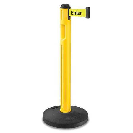 Barrier Post,38-1/4" H,yellow (1 Units I