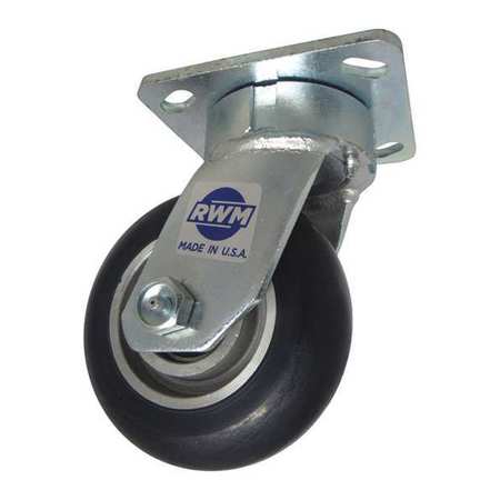 Kngpnlss Swvl Plate Caster,poly,1050lb.