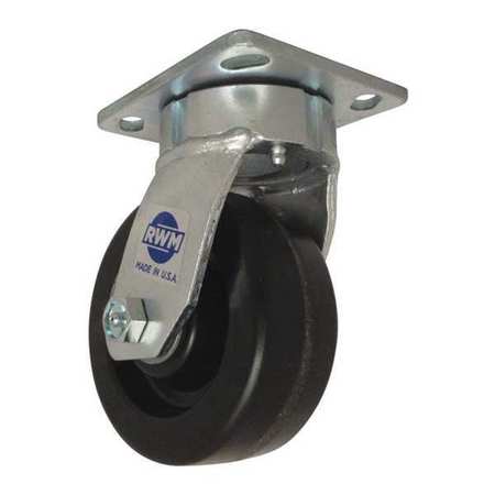 Kingpinless Swivel Plate Caster,1200 Lb.