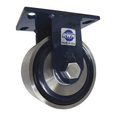 Rigid Plate Caster,forged Steel,6000 Lb.