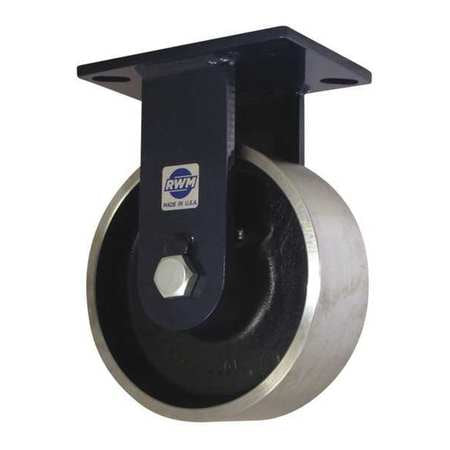 Plte Caster,rgd,forged Stel,8",5500 Lb (