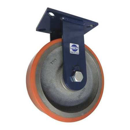 Plate Caster,rigid,poly,10",5000 Lb. (1