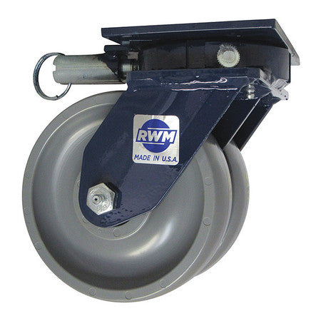 Dual Wheel Kingpinless Caster,nyln,6" (1