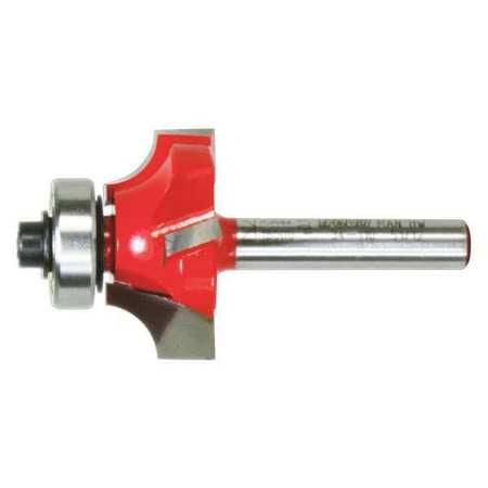 Roundover Router Bit,1-1/8" Cutting Dia.